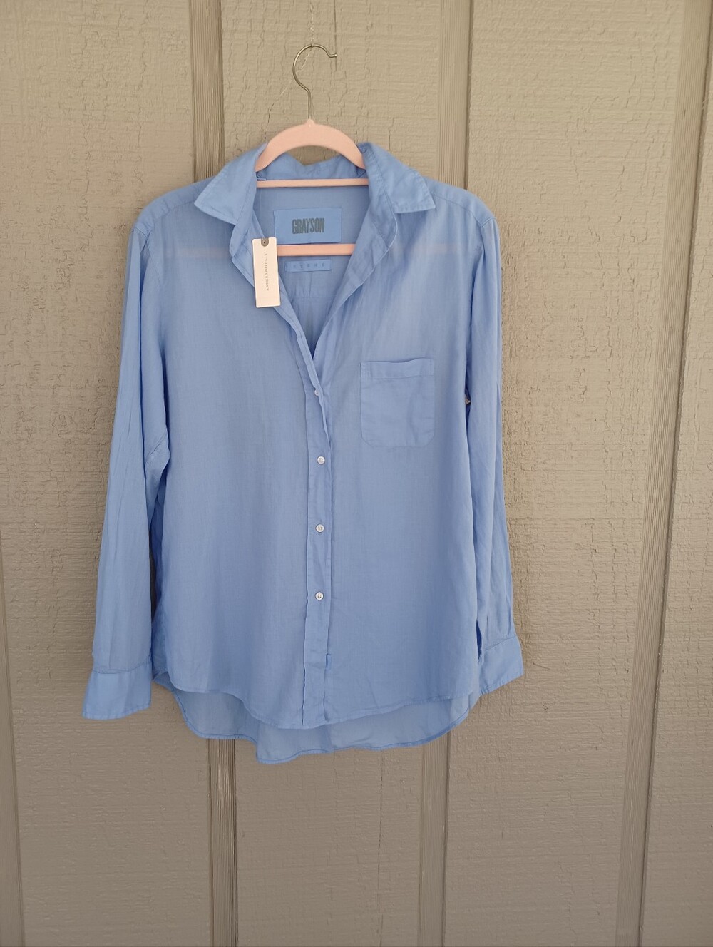 Anthropologie Grayson The Hero Shirt Size 2 US S Women Preppy Long Sleeve Cotton